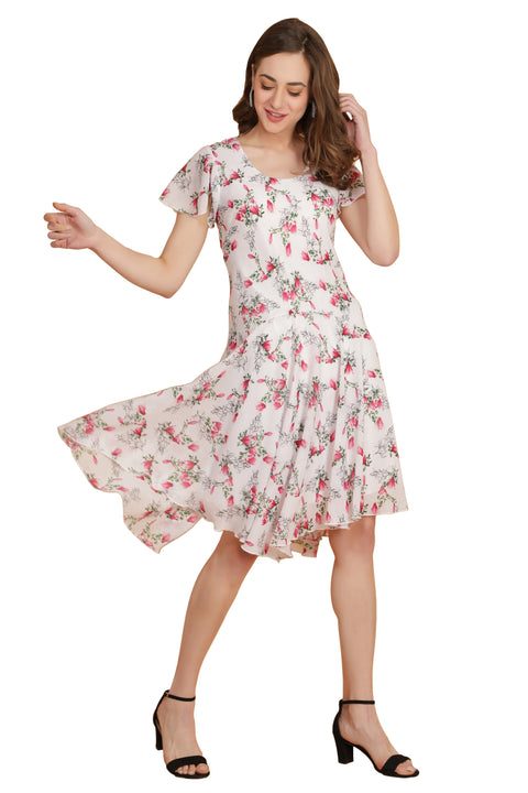 Neil White Floral Dress