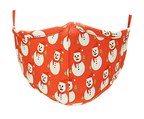 TSM Christmas Snowman Washable and Reusable 3 Layer Cloth Mask
