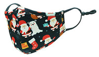 TSM Christmas Santa Washable and Reusable 3 Layer Cloth Mask