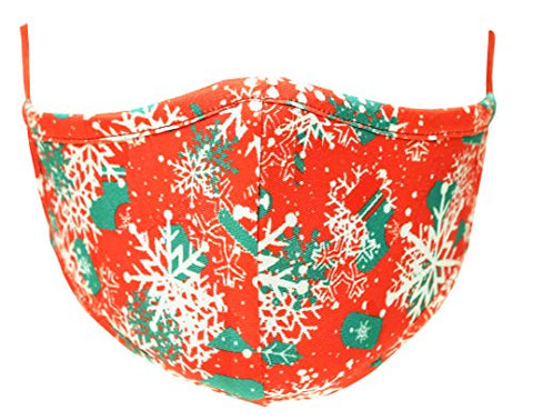 TSM Christmas Star Washable and Reusable 3 Layer Cloth Mask