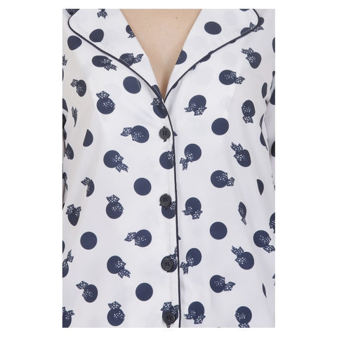 Dots Women's Abstract Top & Pajama Set