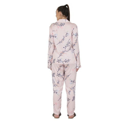 Dreams Women's Satin Floral Top & Pajama Set