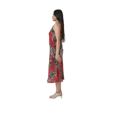 Red Floral Reversible Dress