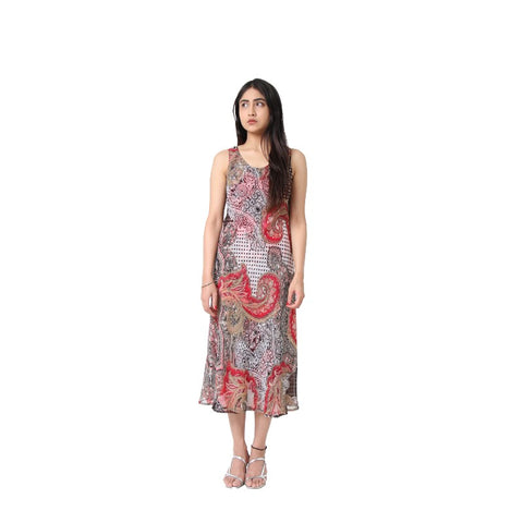 Red Floral Reversible Dress
