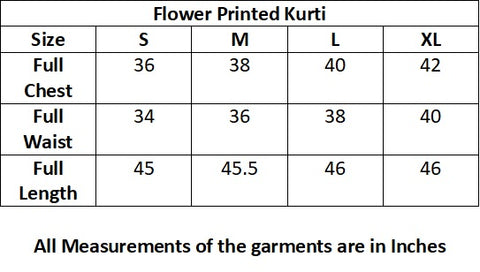 Flower Printed Kurti